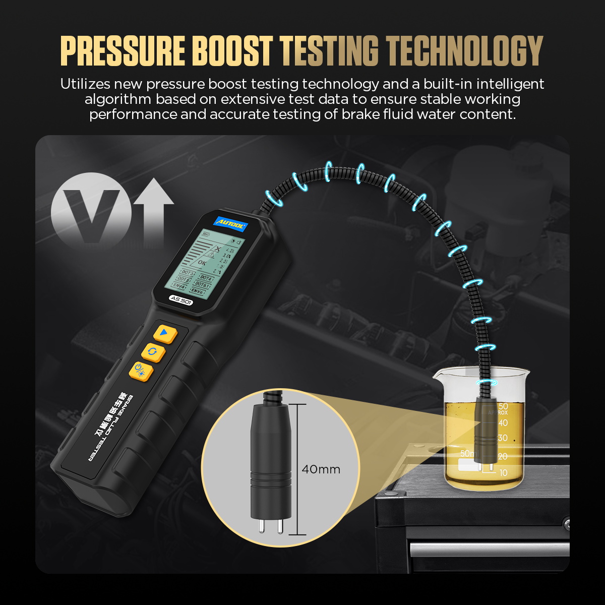 AUTOOL New Product Release | AS501 MINI Brake Fluid Tester – image 3