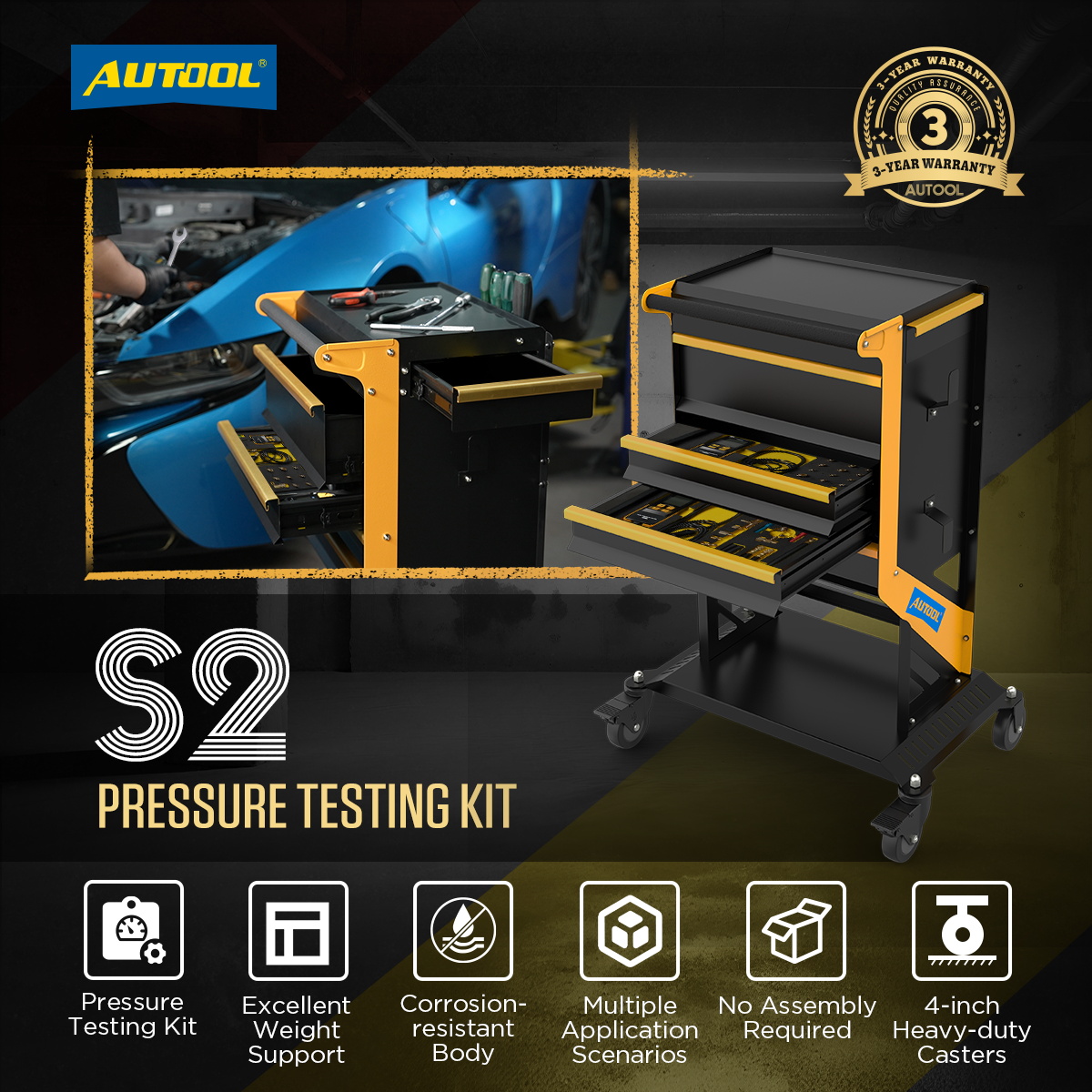 AUTOOL New Product Release | S1/S2/S3 Automotive Service Cart Kit – image 4