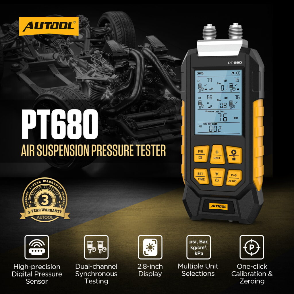 AUTOOL New Product Release | PT680 Air Suspension Pressure Tester – image 1