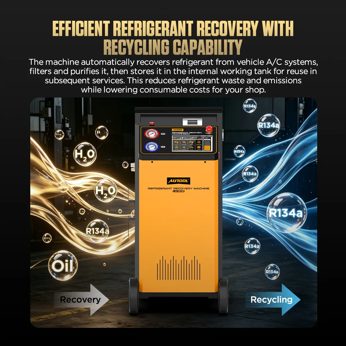 LM806 AC Refrigerant Recovery Machine – image 5