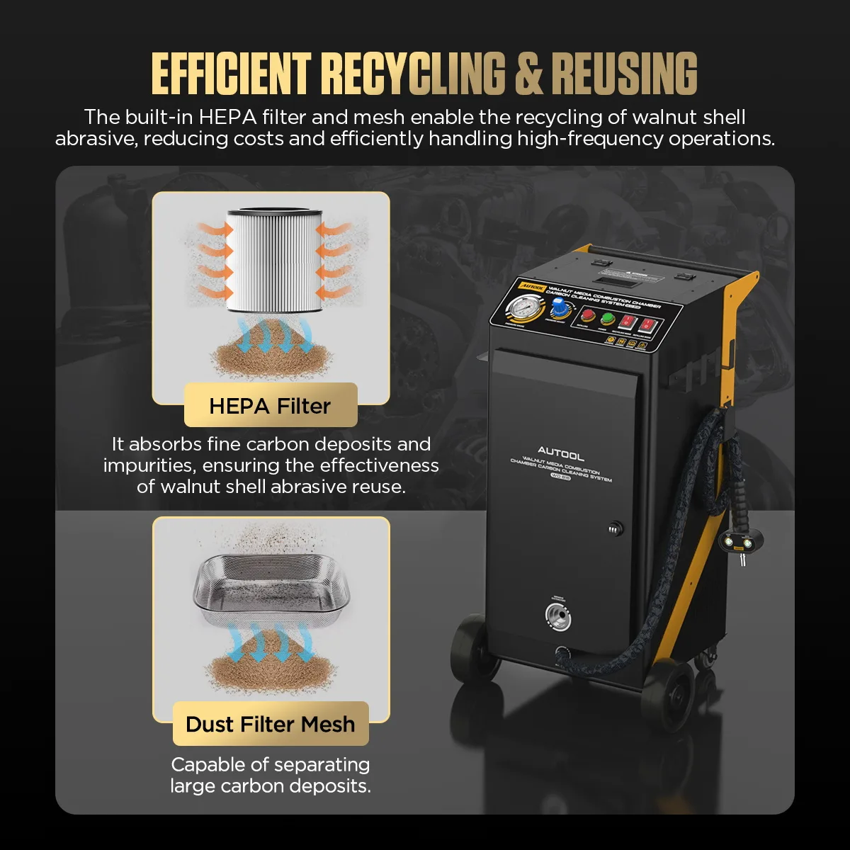 WD816 Walnut Shell Blasting Carbon Cleaner – image 10