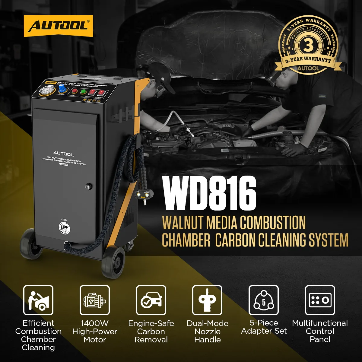 WD816 Walnut Shell Blasting Carbon Cleaner – image 3